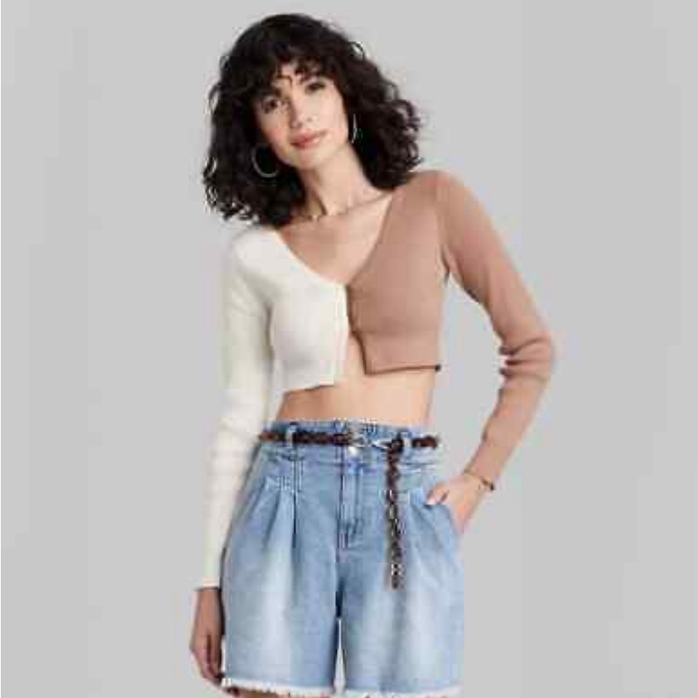 Wild Fable long sleeve crop top medium NWT